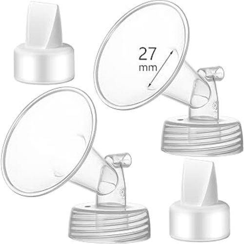 27mm Flange and Duckbill Valve Compatible with Spectra S1 S2 9 Plus Breastpump Replacement to Pump Parts,Not Original, Replace Accessories.