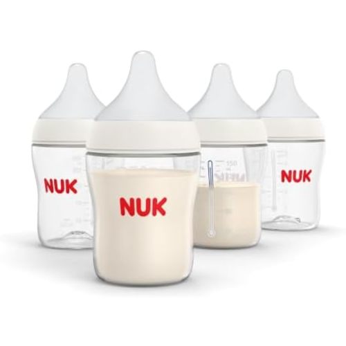 NUK Perfect Match Natural Transition Baby Bottle, 5oz, 4-Pack