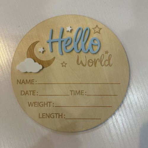 Hello World Baby Milestone Signs