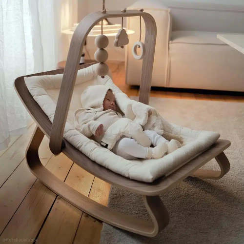 LEVO baby rocker Awakening Arch, walnut wood – Charlie Crane Paris