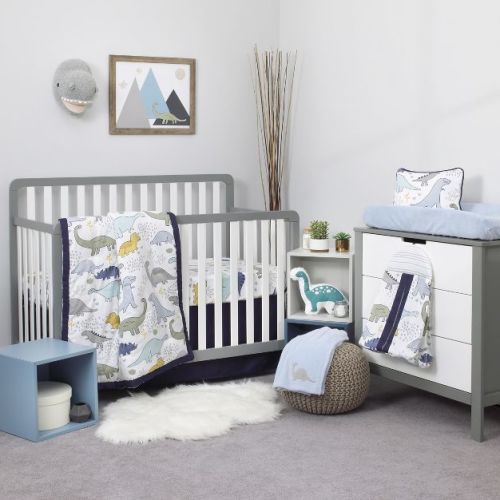 NoJo Dreamer Little Dinosaurs 8 Piece Nursery Crib Bedding Set