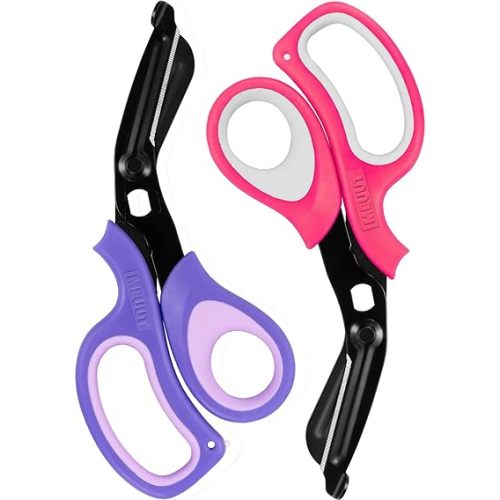 MEUUT Trauma Shears 2-Pack Medical Scissors Ambidextrous for Nurses EMT