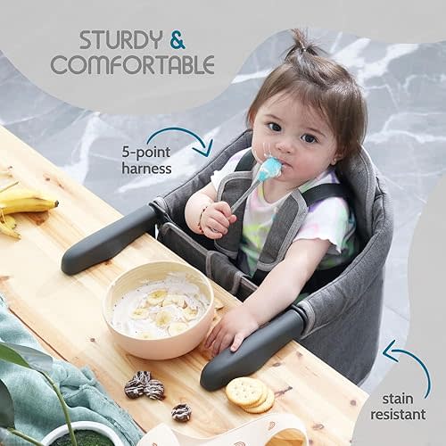 Hook On High Chair for Baby, High Chair That Attaches to Table - Clip On High Chair for Table, Portable High Chair for Travel, Highchair for Baby Seat - Portable Baby Chair for Eating