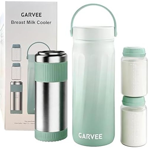 Portable Breast Milk Cooler, 316 Stainless Steel Breastmilk Chiller, 360° Total Cooling for 24H, BPA-Free Travel Cooler for Breastmilk Storage, Outdoor & Work Essentials