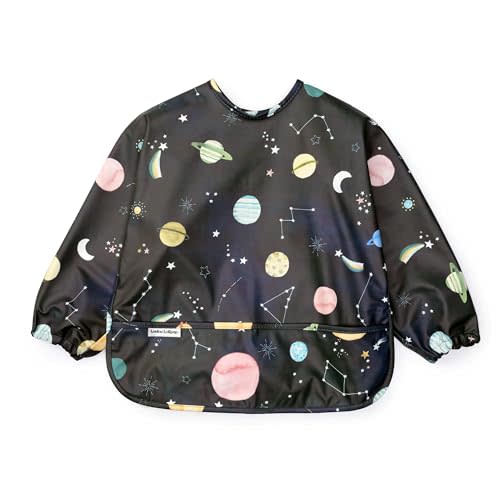 Loulou Lollipop Long Sleeve Mess Free Waterproof Bibs, for baby boys and girls 6-36 Months, Machine Washable, Travel Friendly