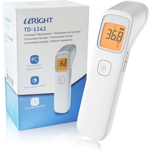 Infrared Non Contact Forehead Thermometer, Made in Taiwan, No Touch Digital Thermometer for Adult, Baby and Children