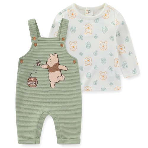 Disney Winnie the Pooh Long Sleeve Shirt and Overalls (Baby Boys), 2 Piece Set, Sizes 12M-24M