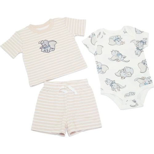 Magic Threadz Disney Clothes Baby Boys 3-Piece Short Set – Mickey, Pooh, Simba, Dumbo, & Spiderman Outfit Set (0M–9M)