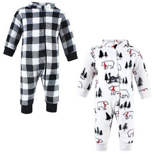 Hudson Baby Unisex Plush Jumpsuits, Winter Bear
