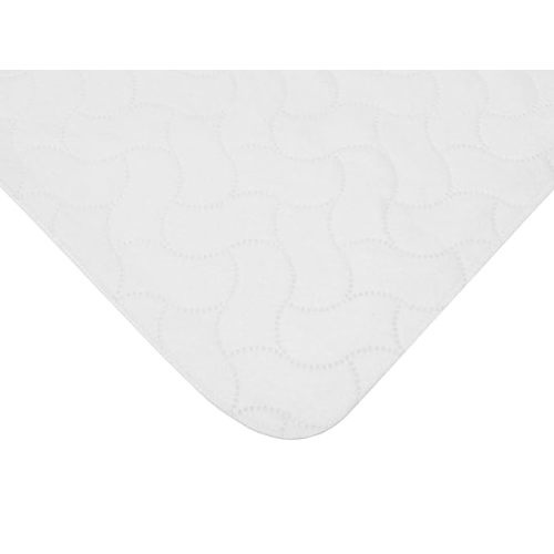 American Baby Company Waterproof Embossed Quilt-Like Flat Bassinet Protective Pad Cover White 15" X 33"