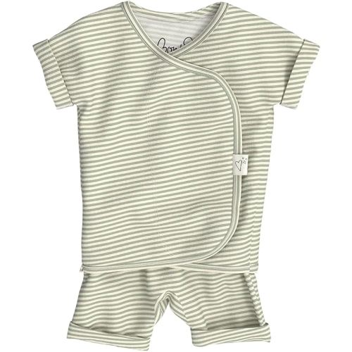 Bonsie - Skin to Skin Baby Footed Romper (0-3M) (Mint Twist)