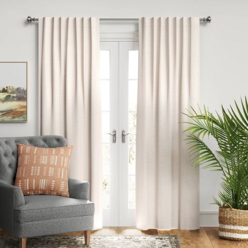 50"x63" Blackout Velvet Window Curtain Panel Cream