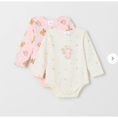 Care Bears Australian Cotton 2 Pack Baby Bodysuits | Target Australia