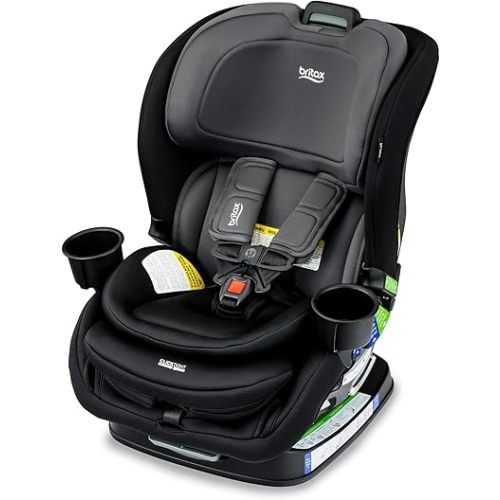 Britax Poplar Convertible Car Seat, 2-in-1 Car Seat with Slim 17-Inch Design, ClickTight Technology, Stone Onyx