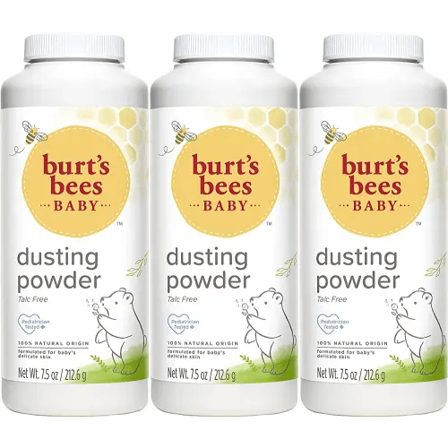 Burt's Bees Baby Powder, Hypoallergenic Dusting Powder, Non-Irritating, Calming Skin Care, All Natural, Talc Free,7.5 Ounce (Pack of 3)