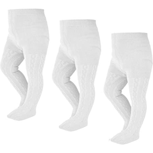EPEIUS Baby Girl Tights Thick Cable Knit Leggings Stockings Cotton Pantyhose for Newborn Infant Toddler 3/4/5/6 Pack