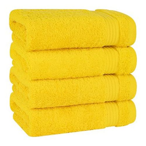 American Soft Linen Premium 4-Piece Solid Color Turkish Cotton Hand Towel Set