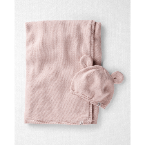 Baby Organic Cotton Sweater Knit Blanket and Cap Gift Set - Little Planet | Carter's
