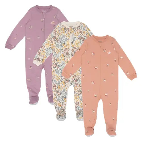 Pekkle Infant Organic Cotton Sleeper, 3-pack | Costco