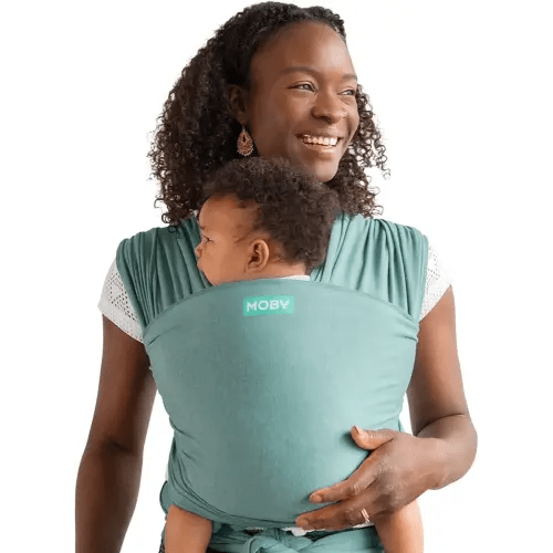 Moby Baby Wrap Carrier Element for Newborns to Toddlers (8-33lbs), Infant Sling Carrier, Ultra Lightweight & Hands Free Design, Adjustable for All Body Types (Hydro)