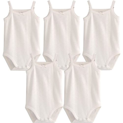 Baby Girls Clothes Sleeveless Tank Top Onsies Cotton Baby Bodysuit Pack of Toddler Summer Clothing