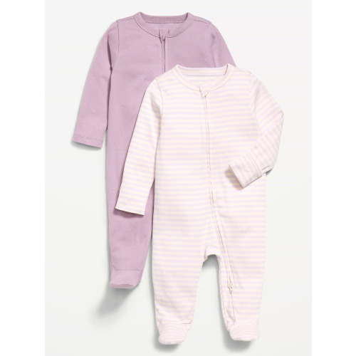 2-Way-Zip Sleep & Play Footed One-Piece 2-Pack for Baby