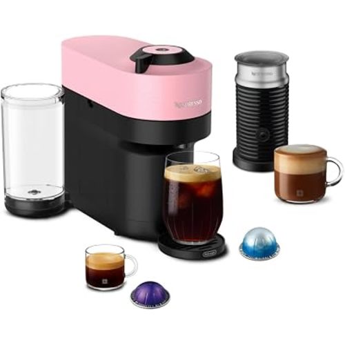 Nespresso Vertuo Pop+ Coffee and Espresso Maker by De'Longhi with Milk Frother, Candy Pink