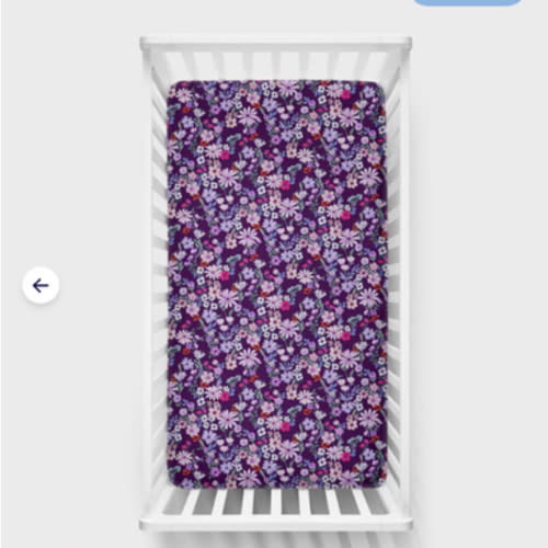 Violet Meadow Fitted Crib Sheet | Little Sleepies