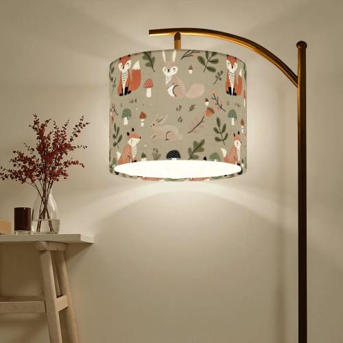 Cute Woodland Animal Nursery Childs Room Art Floor Lamp Remote Control Baby Shower Gift Livingroom Bedroom Reading housewarming Gift