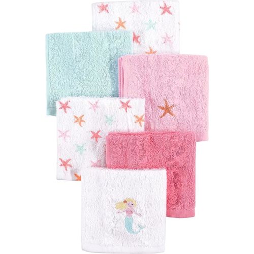 Hudson Baby Unisex Baby Super Soft Cotton Washcloths, Mermaid, One Size