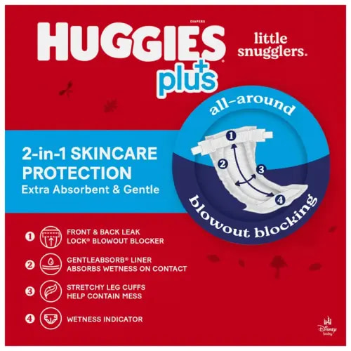 Huggies Plus Diapers Sizes 2  | Costco