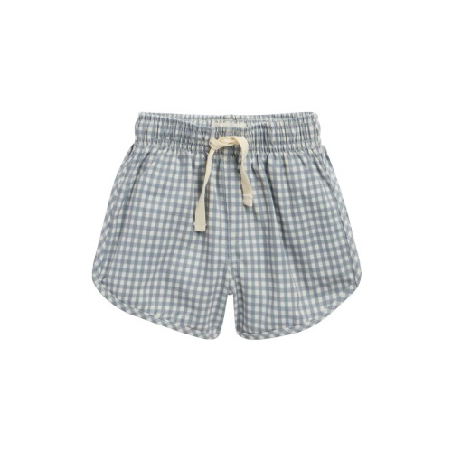 Gingham Print UPF 50+ Swim Trunks