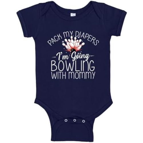I'm Going Bowling with Mommy Baby One Piece Or Toddler T-Shirt Bowler Baby Clothes