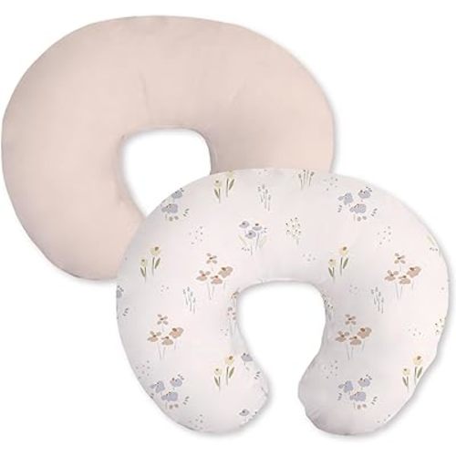 Little Grape Land Nursing Pillow Covers 2 Pack, Soft & Breathable Removable Breastfeeding Pillows Covers for Feeding Pillows, Nursing Pillow Slipcover for Baby Girls Boys, (Wilderberry)