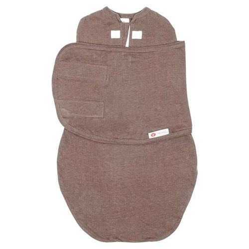 embé 2-Way Starter Baby Swaddle, 6-14 lbs, Newborn Swaddle Sack 0-3 Months, Zip Swaddle 0-3 Months Baby Swaddles Wrap, Hip Healthy, Infant Swaddle - Cocoa