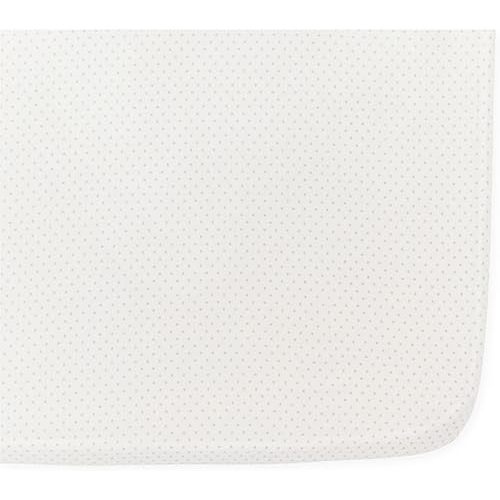 Pehr Crib Sheet, Pin Dot Pebble | Breathable Brushed Organic Cotton for Soft Sleep | Snug Fit | Reusable Fabric Bag Packaging | Standard Crib Mattresses up to 52”L x 28”W x 8”H