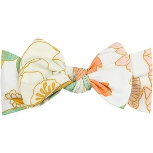 Copper Pearl Baby Bows: Stylish Headbands for Baby Girls, Premium Soft and Stretchy Baby Headbands, Perfect for Newborns, Trendy Designs - Rose
