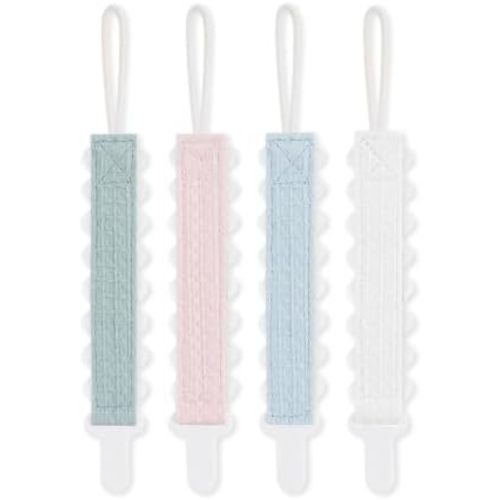 Pacifier Clip for Baby Boy and Girl, 4 Pack A