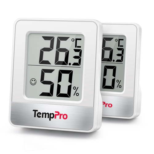 (2 pack) TempPro TP49 Digital Thermometer Indoor Hygrometer with Temperature and Humidity Monitor for Room Temperature and Humidity (Formerly ThermoPro)