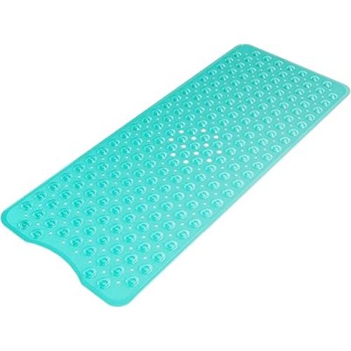 AmazerBath Shower Mat Non Slip 40 x 16 Inches, Shower Stall Mats with Suction Cups and Drain Holes, Non Slip Bath Mat for Tub for Elderly & Kids, Clear Green