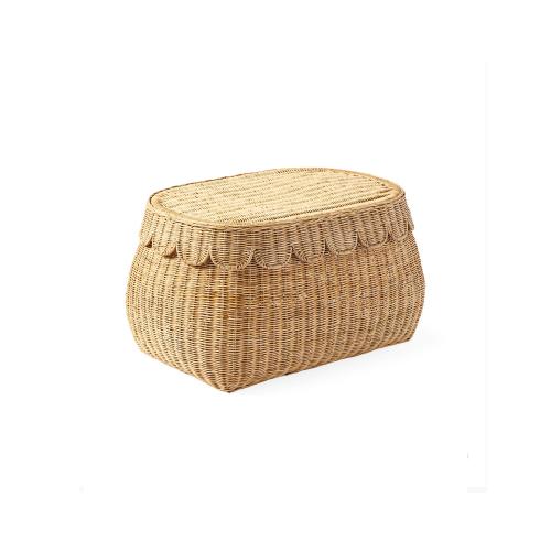 Scallop Rattan Basket
