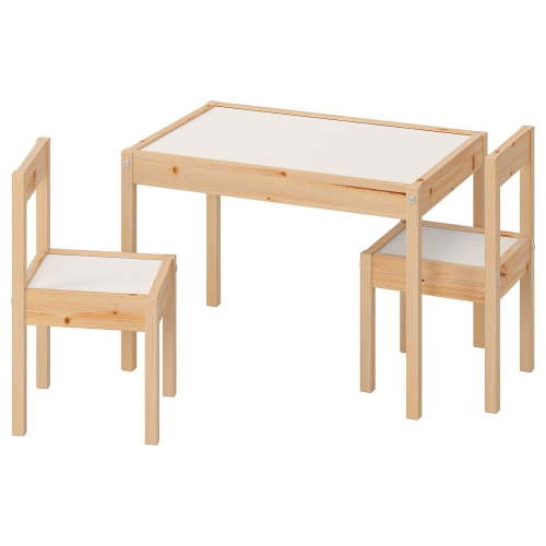 Children's table and 2 chairs, white/pine - Walmart.ca