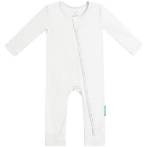 PurComfy Baby Long Sleeve Romper Jumpsuit, Premium Soft Rayon One Piece Pajamas Boy Girl 2-Way Zipper Coverall Sleeper