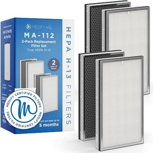 Medify MA-112 Genuine Replacement Filter Set for Allergens, Smoke, Wildfires, Dust, Odors, Pollen, Pet Dander | 3 in 1 with Pre-filter, True HEPA H13 and Activated Carbon for 99.9% Removal | 1-Pack