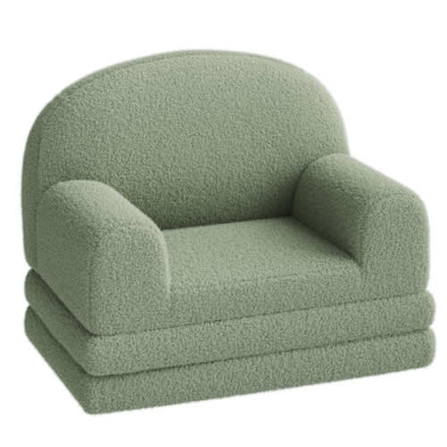 2-in-1 Convertible Teddy Fleece Baby Chair/Sofa