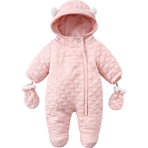 Toddler Snowsuit Baby Winter Clothes Hoodie Fleece Snow Wear Suit