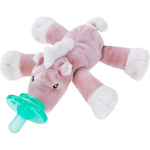 Nookums Paci-Plushies Buddies - Starflower The Unicorn Pacifier Holder - Adapts to Name Brand Pacifiers, Suitable for All Ages, Plush Toy Includes Detachable Pacifier