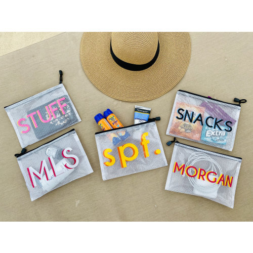 Custom Logo Bags, Small Name Zipper Bag, Logo Pool Bag, Custom Logo each Bag, Water Resistant Bag Logo, Personalized Logo Pool Bag