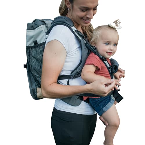 Hatcher Packs: Baby Carrier and 40L Diaper Bag – Hip Healthy Certified Baby Carrier for Newborn to Toddler, Great for Hiking and Everyday Use - Lightweight, Machine Washable, TSA-Ready