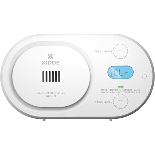 Kidde Carbon Monoxide Detector, AA Battery Powered, Detects Low-Level CO, Digital Backlit Display, Portable for Travel or Home, LED Status Indicators, 85 dB Alarm, 5th Edition, COBDL